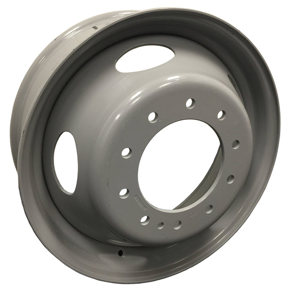 Steel wheel 19.5x6.00 10x225mm Hub grey color  Fits for 2005-2019 Ford F450 & F550 and Dodge Ram 4500 & 5500