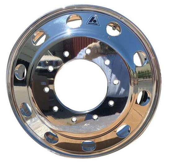 Accuride 19.5" Polished Dual Wheel Package fits Ford F450 & F550 (2005 - current) & Dodge 4500 5500