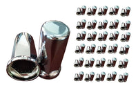 Flat Chrome Lug Nut Snap-on Covers for  M22x1.5 Stud of Semi-Trucks