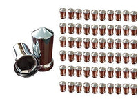 Flat-top Chrome Lug Nut Snap-on Covers for  M22x1.5 Stud of Semi-Trucks