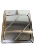 Placard Holder, 1/2" H, 12" W  Height: 1/2" Legend: Blank Legend/Background Color: White Chrome Chrome